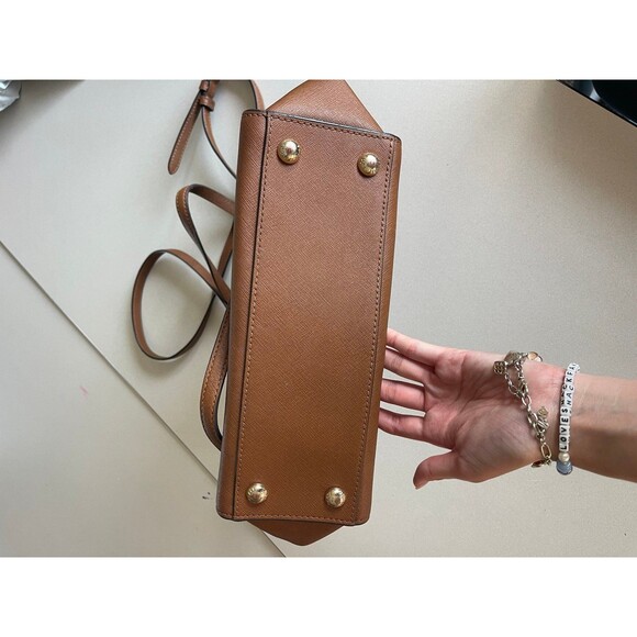 MICHAEL KORS DEE DEE Large Purse Convertible Crossbody Brown Leather Bag - Picture 3 of 5